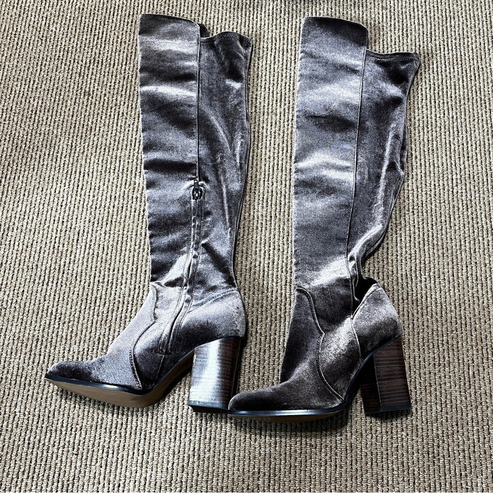 Gianni Bini Velvet Over-knee Boots